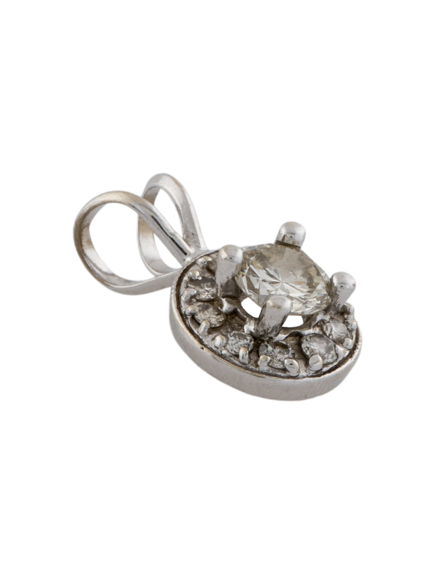 Pendant 10K Diamond Prong Set Drop Pendant